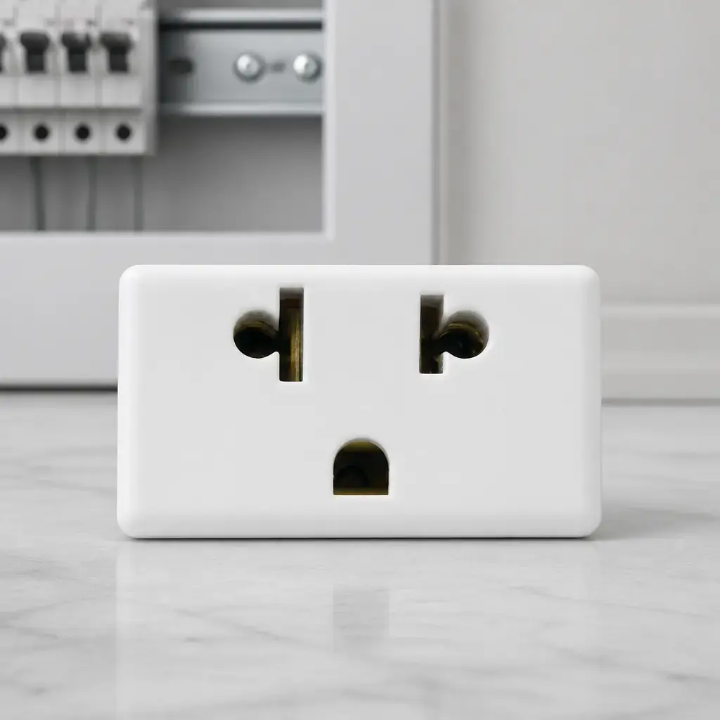Modulo Tomacorriente 2P+T 10-15A Blanco UNIVERSAL x un.
