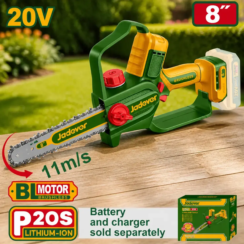 Mini motosierra 8" (Autolub) BL 20V. Sin Batería. Jadever