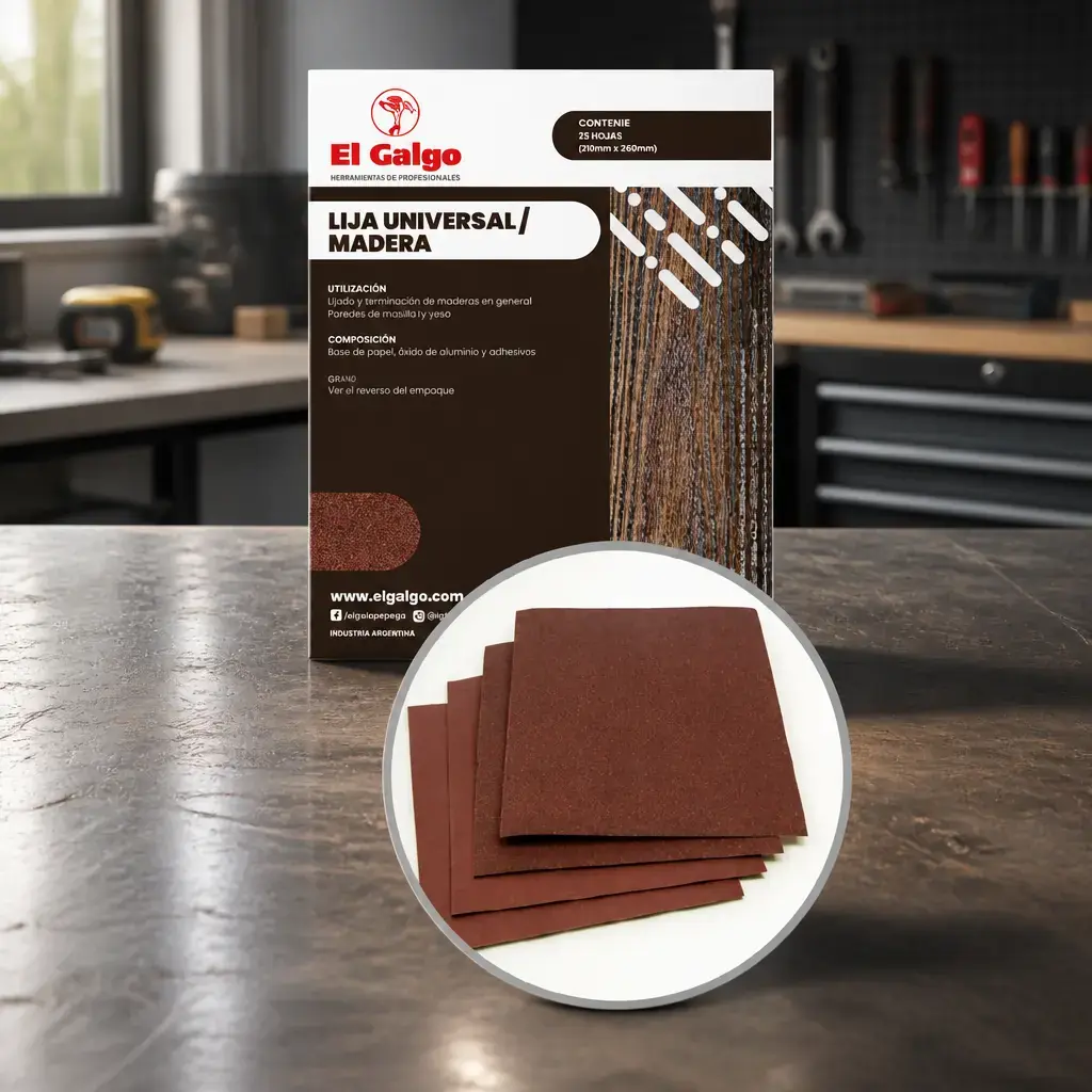 Lija Roja Universal Grano 120 (210x260mm) x25