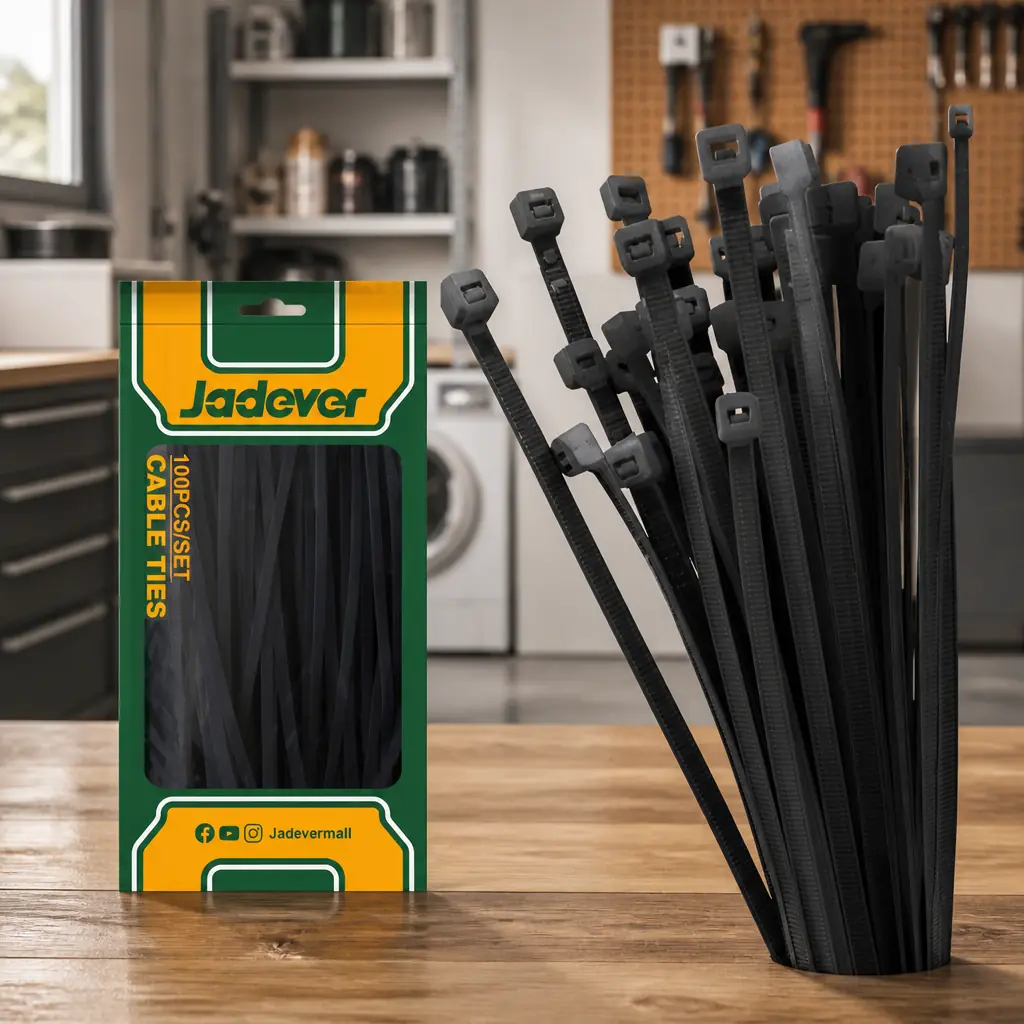 Cintillo de nylon negro (3.6x200mm) Jadever x 100