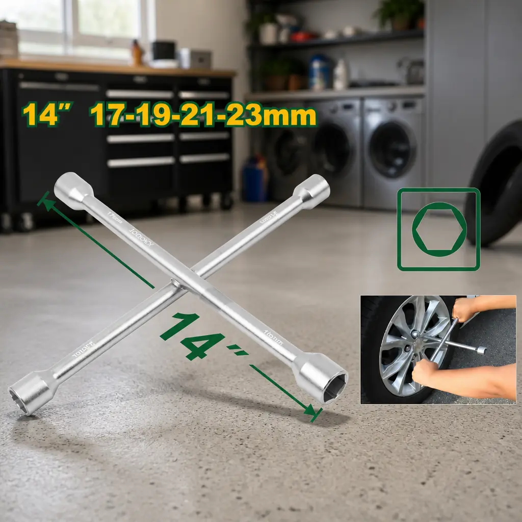 Llave de ruedas 14" (17x19x21x23) Jadever x Un.