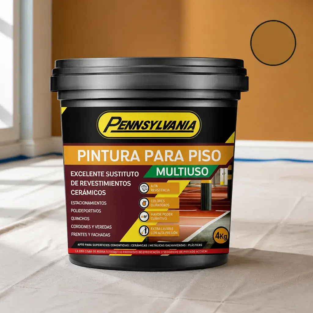 Pintura Multiuso y para piso ocre 20kg x Un.