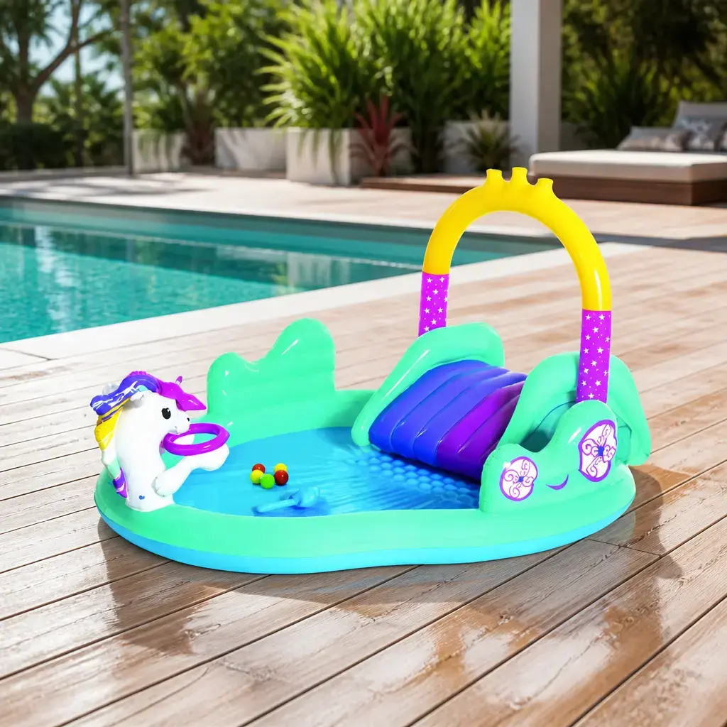 Centro de Juegos Carroza de Unicornio 220Lt. Bestway