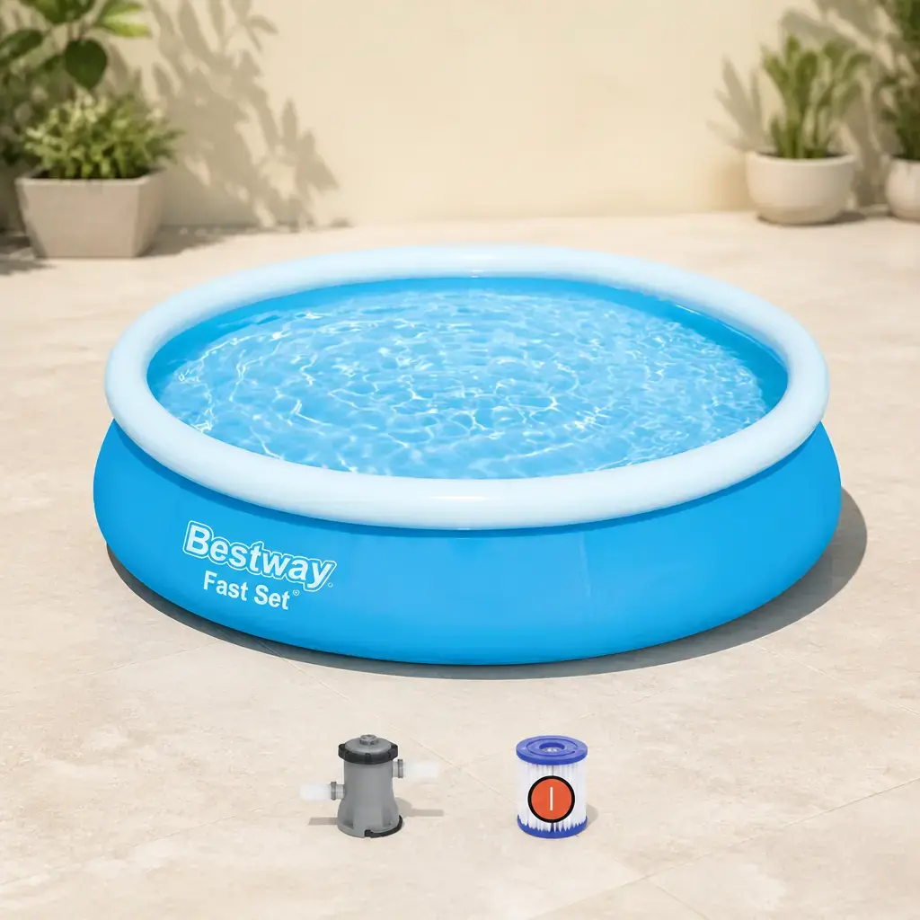Piscina borde inflable 366x76cm 5.377Lt. con depurador. Bestway