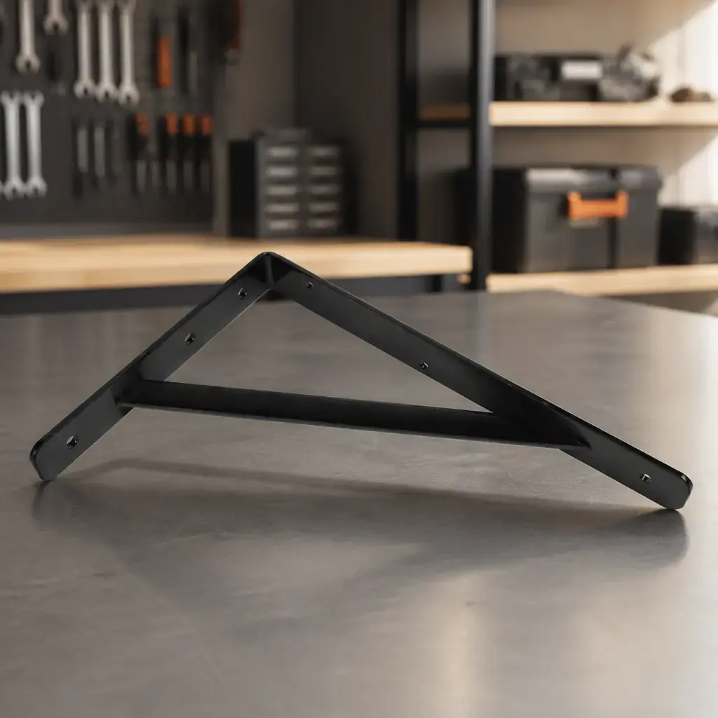 Soporte travesaño reforzado negro 330 x 500mm x10u.