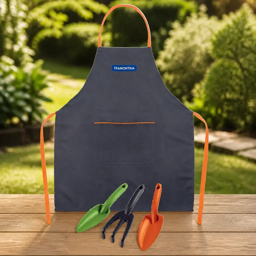 Juego jardineria 4 pzas. mango de plastico. Blister