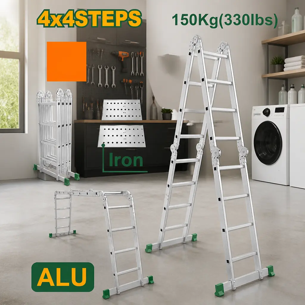 Escalera Multiposicion 4x4 + Platataformas (2). Jadever