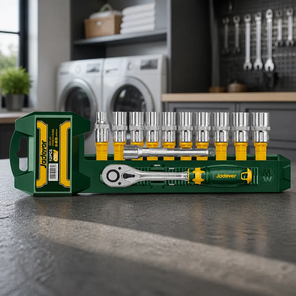 Juego Llave tubo CrV 1/2" 12pzs (10-24mm) Jadever Estuche