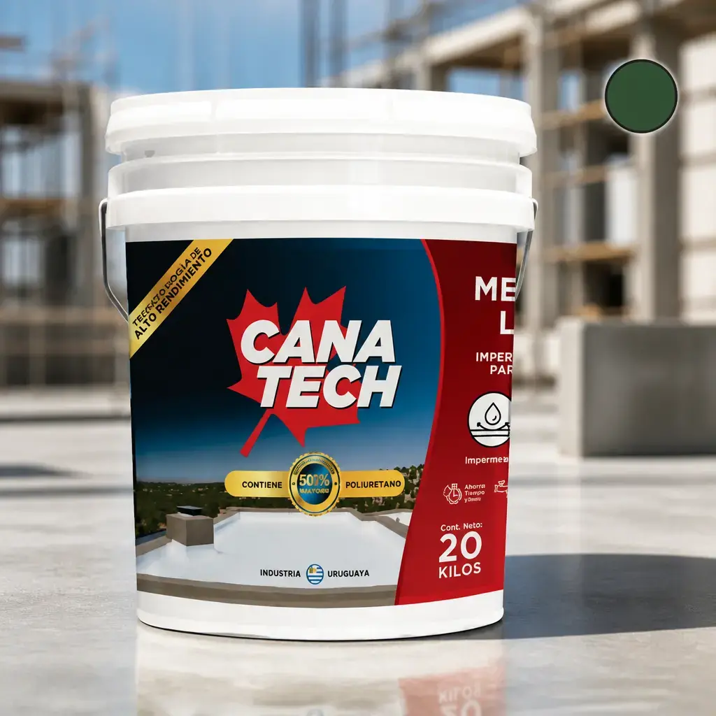 Membrana Liquida Canatech Verde Cemento fibrado 1kg x Un.