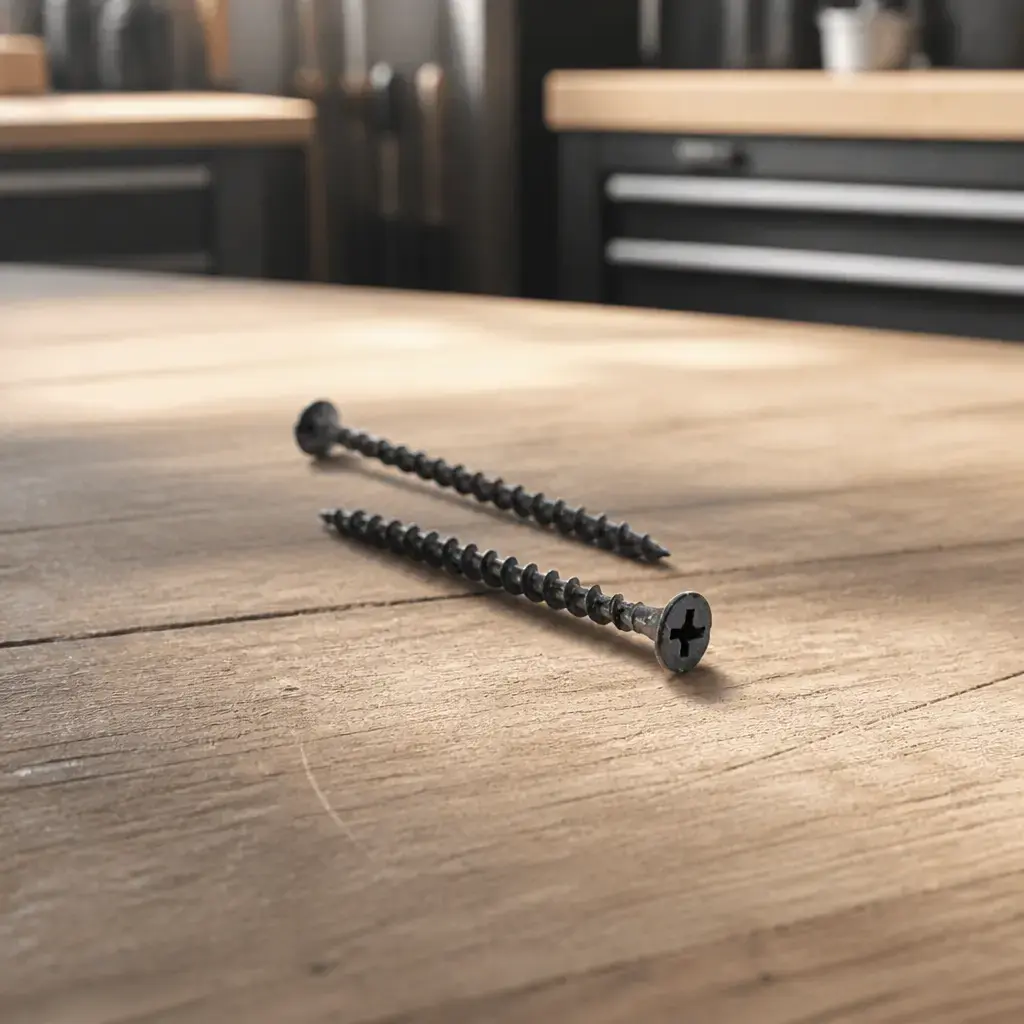 Tornillo Autoperf. Drywall #8x2" p/ madera negro punta fina x200un.
