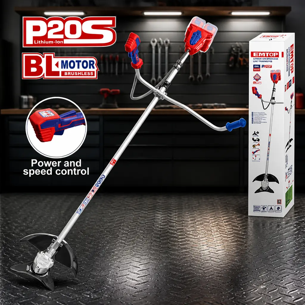 Desmalezadora 40V BL. + Acc. Sin Bateria. Emtop