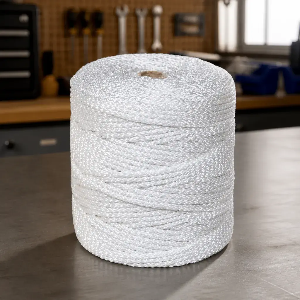 Cuerda trenzada blanca (18mm x 90m) x 12Kg.