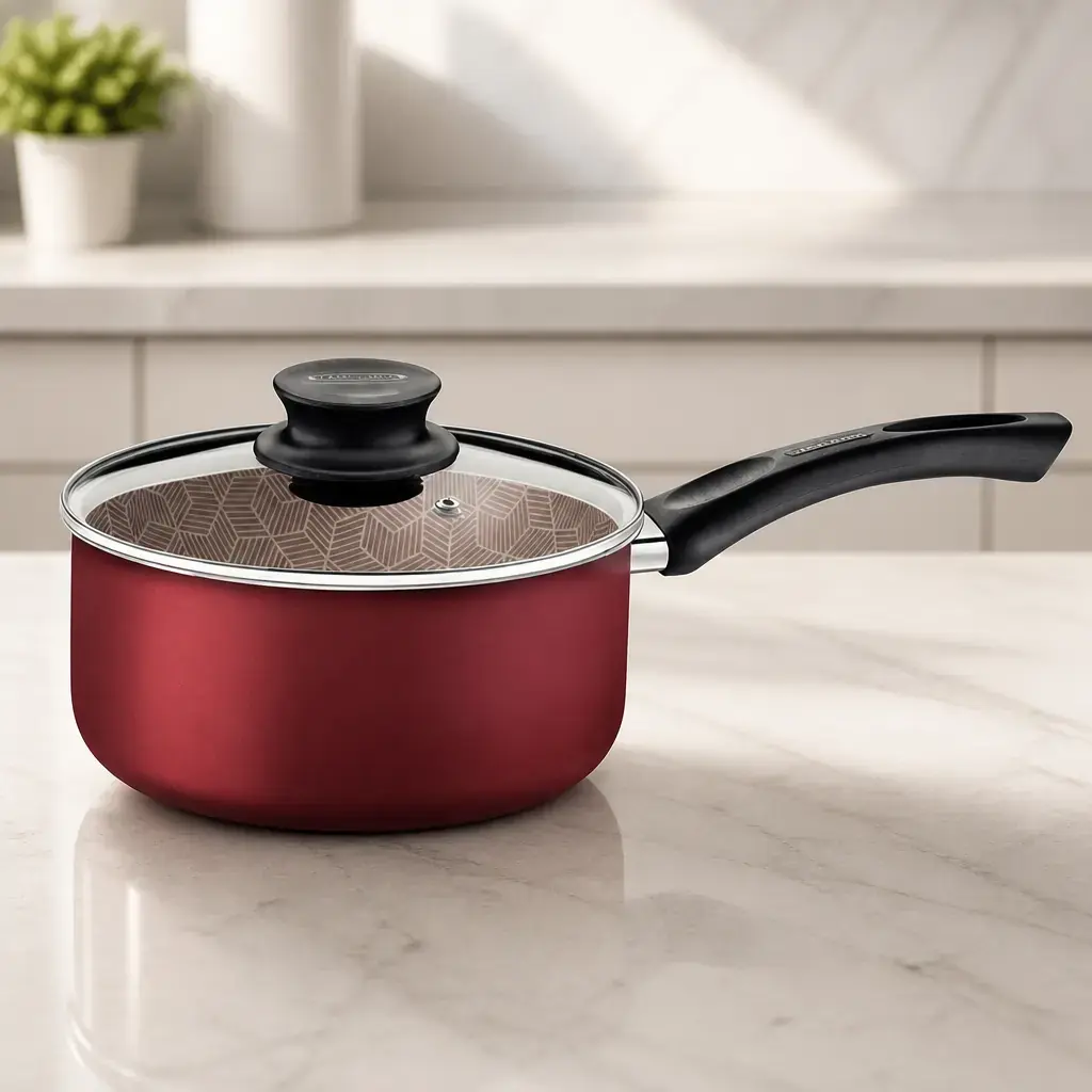 Olla con tapa de vidrio 3.8Lt. 22cm. Paris T. bordo x Un.