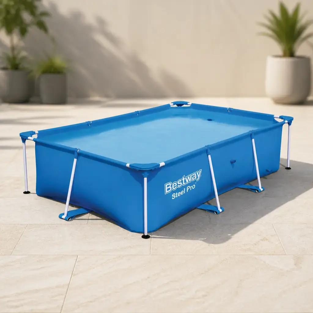 Piscina rectangular con est. metalica 2.300Lt. sin Depurador. Bestway