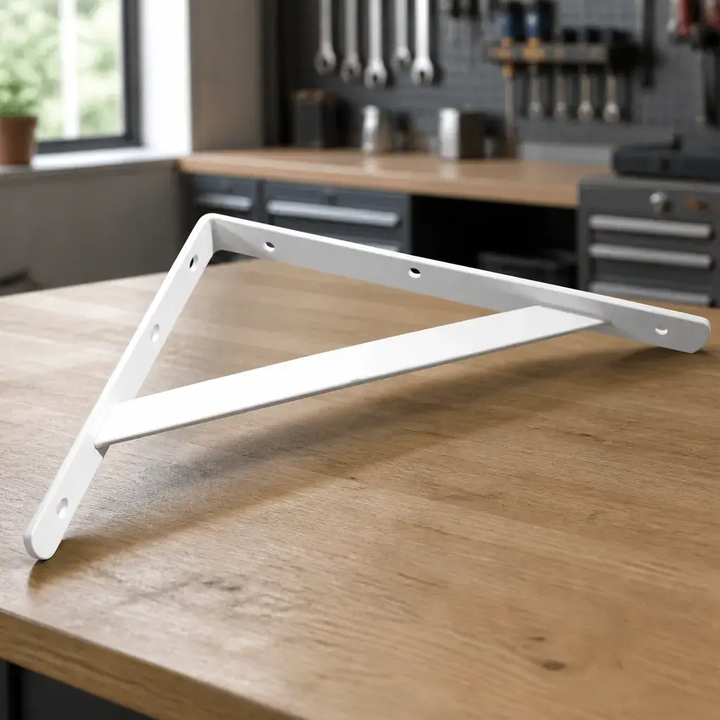 Soporte travesaño reforzado Blanco 330 x 500 mm x10u.