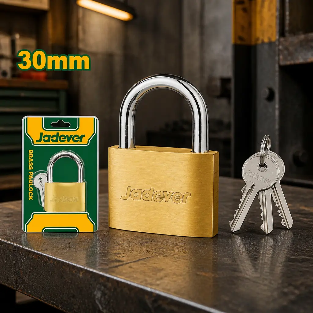 Candado de bronce 30mm (3 Llaves) Jadever Blister
