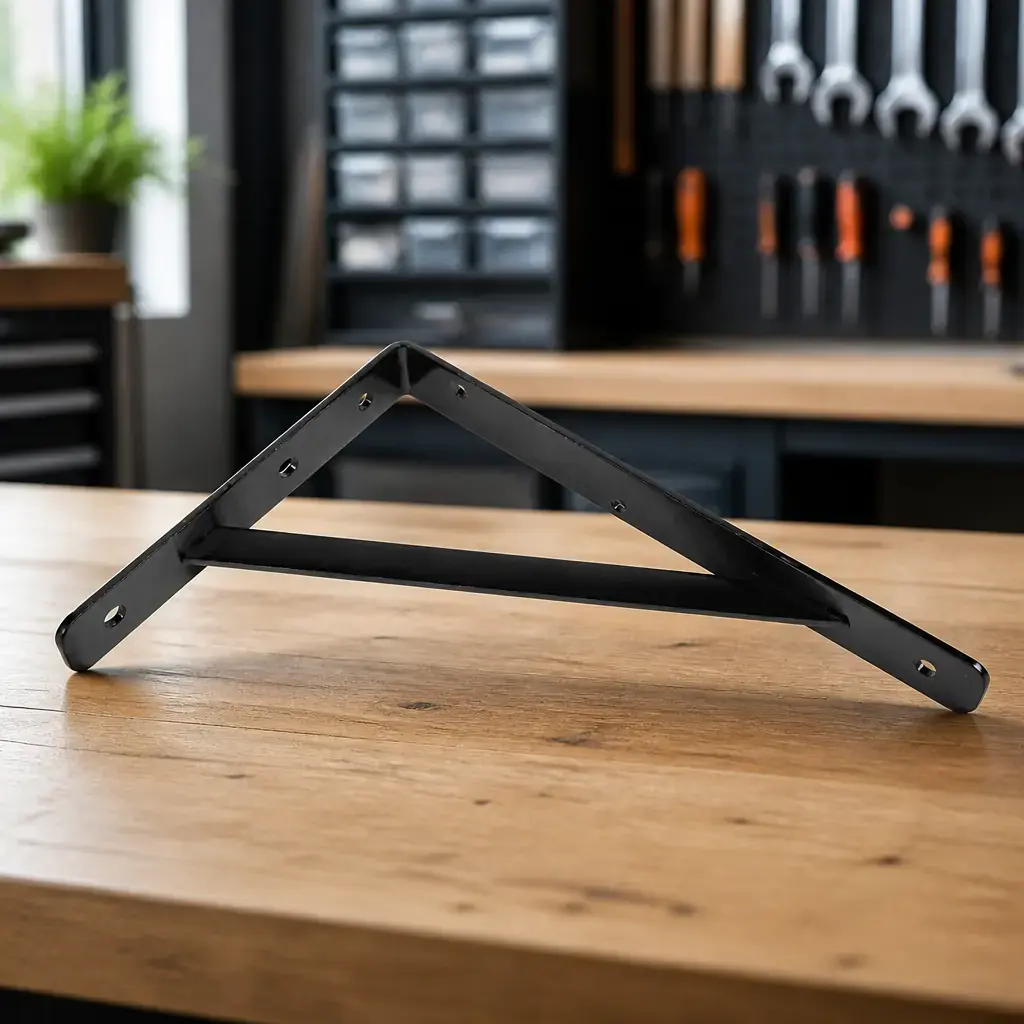 Soporte travesaño reforzado negro 250 x 400mm x10u.