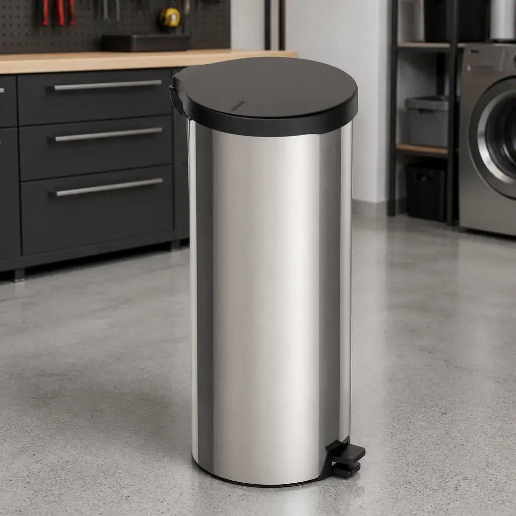 Basurero inox. con pedal 30Lt. New Tramontina