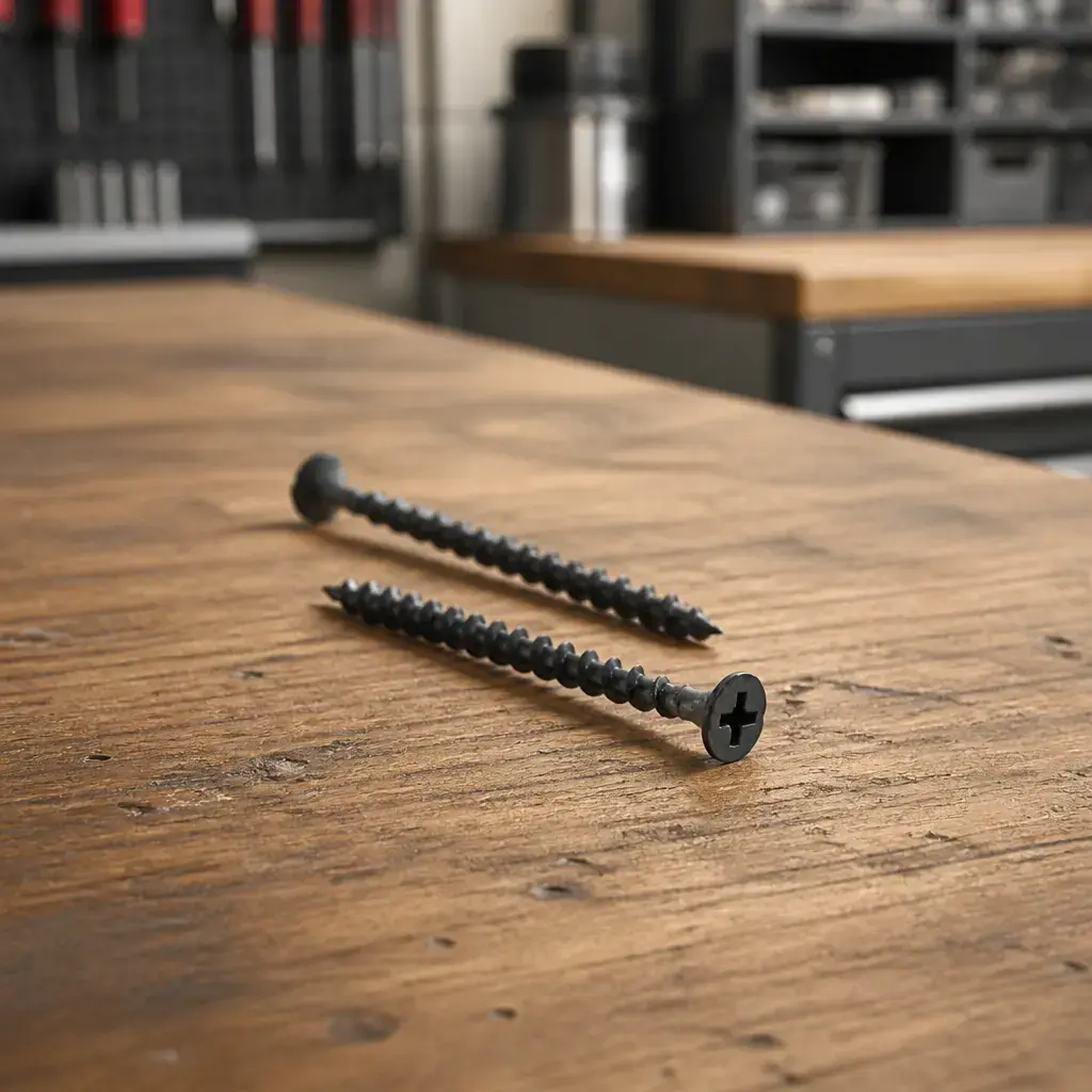 Tornillo Autoperf. Drywall #6x1-5/8 p/ madera negro punta fina x200un.
