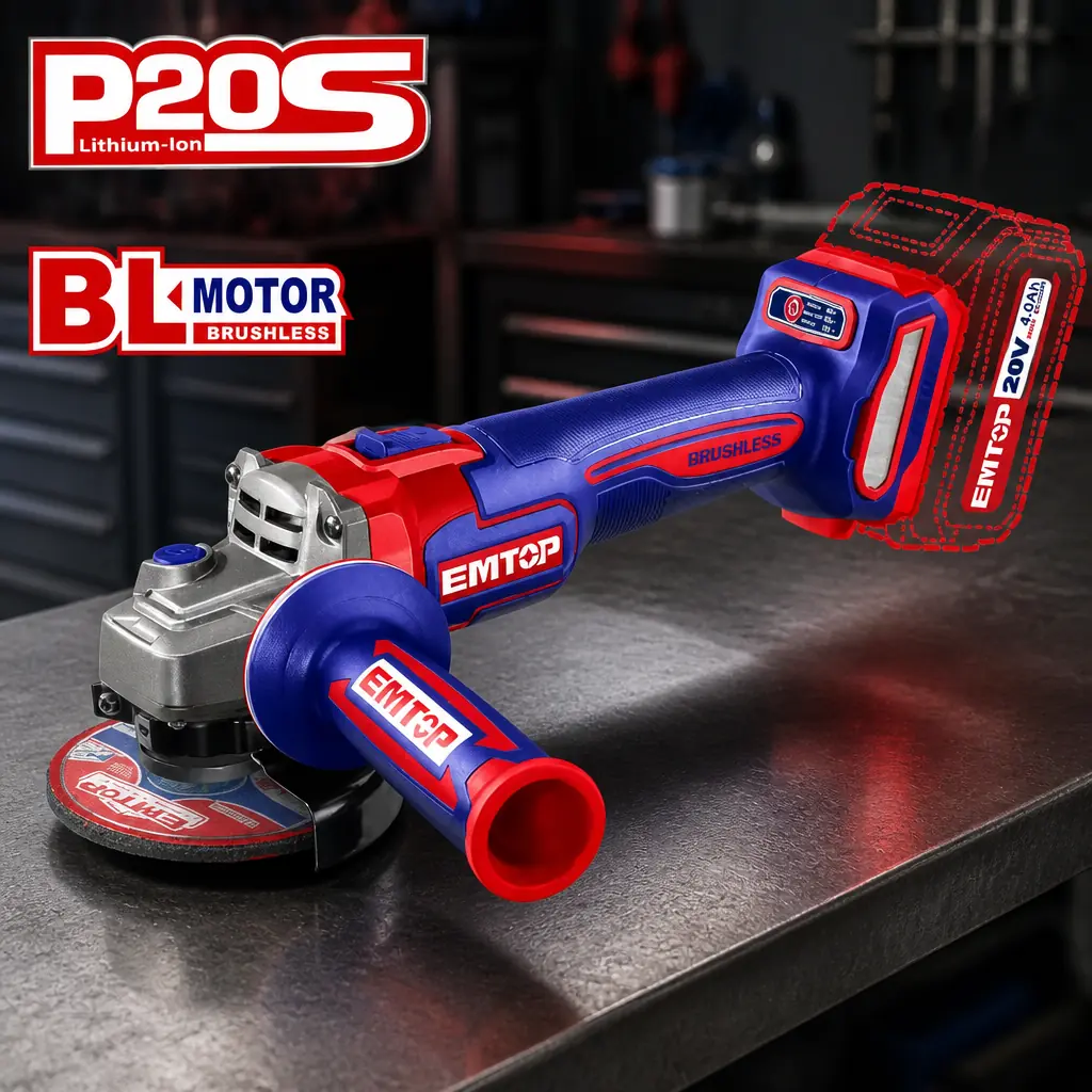 Desc - Amoladora 115mm BL (3000-9000Rpm) 900W Sin Bateria. Emtop*