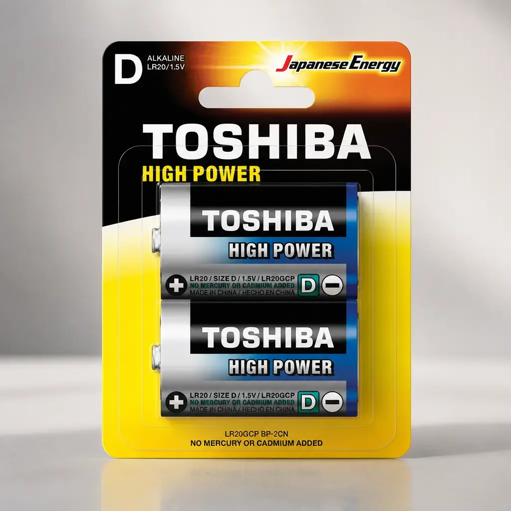 Pila Alkalina D Toshiba Blister x2