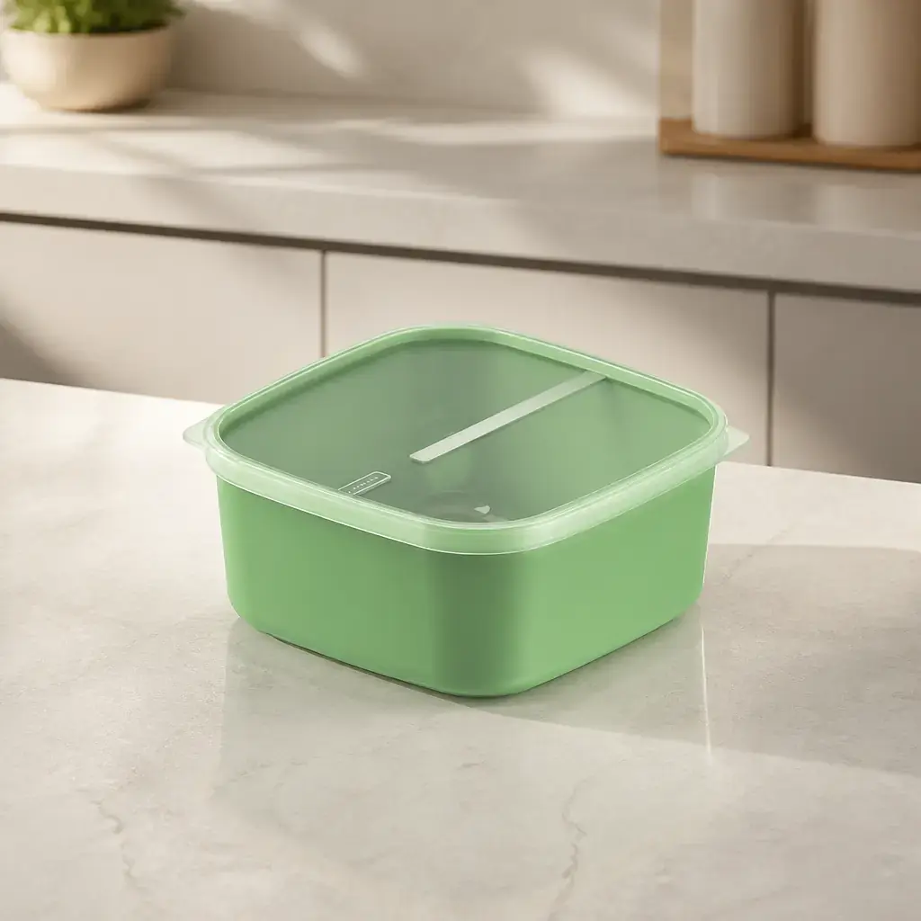 Pote cuadrado 3.4Lt. verde Mixcolor Tramontina x Un.
