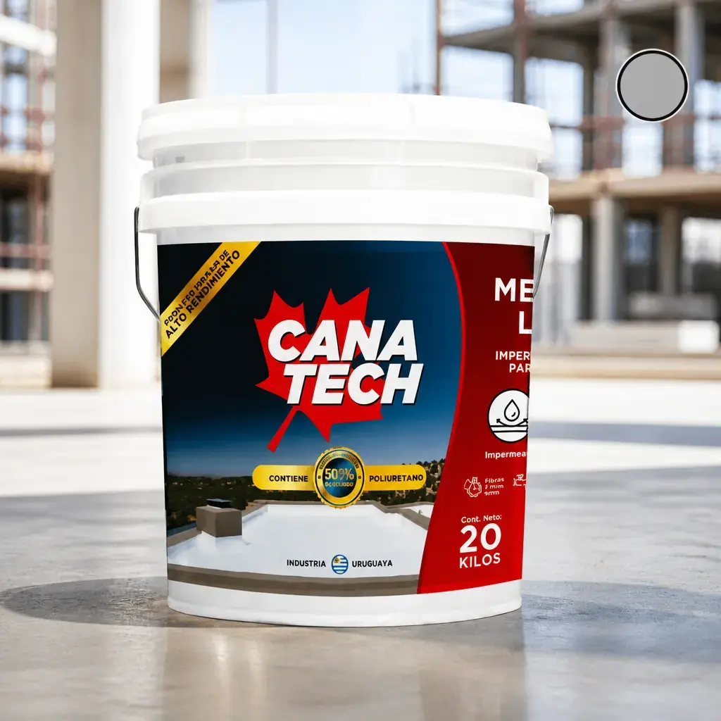 Membrana Liquida Canatech Gris fibrado 4kg x Un.
