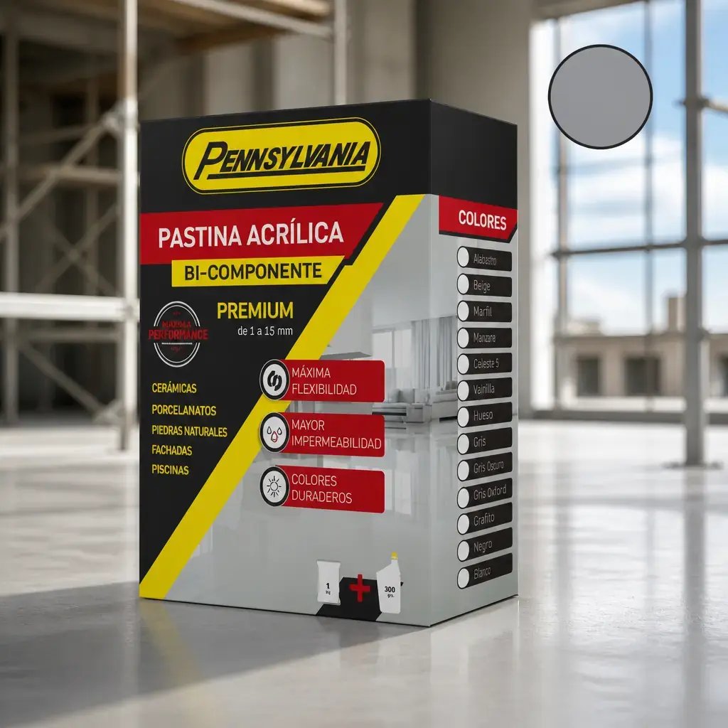 Pastina Acrilica Bi-Componente Gris Caja x 1.3 Kg