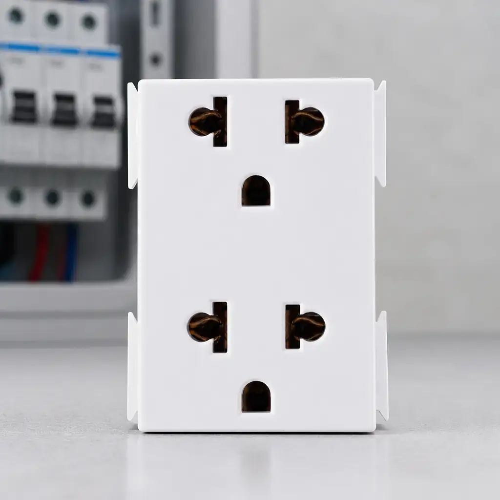 Modulo Tomacorriente 2x 2P+T 15-16A Blanco ARIA xUn.