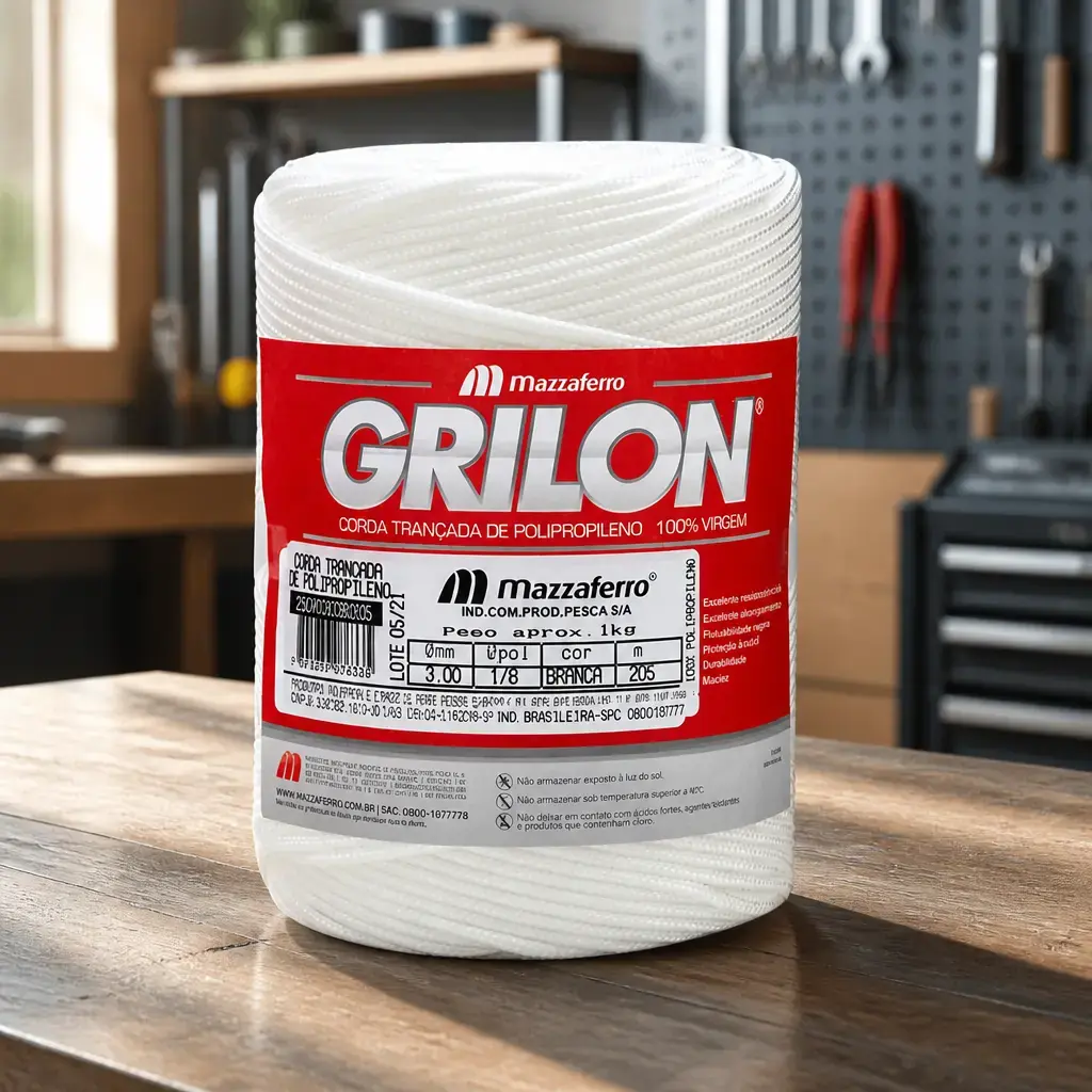 Cuerda trenzada blanca (8mm x 360m) x12Kg.
