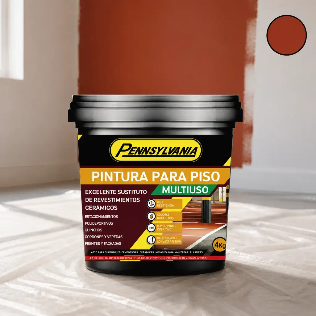 Pintura Multiuso y para piso teja 4kg x Un.