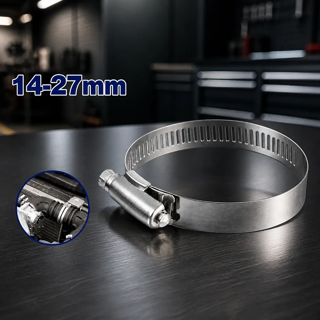 Abrazadera ajustable (14-27x 13mm). Paq. x20Un. Emtop