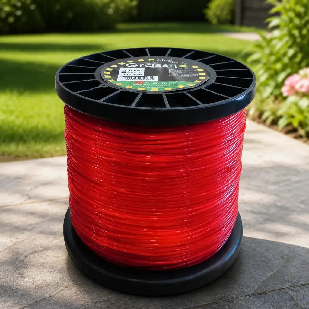 Hilo bordeador Rojo Grassfio cuadrado (3.00mm x 194m) Carrete x 2Kg.