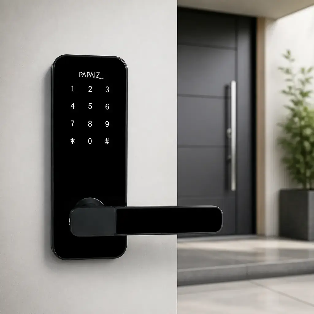 Cerradura Electronica Smart Lock. Negra - Izquierda