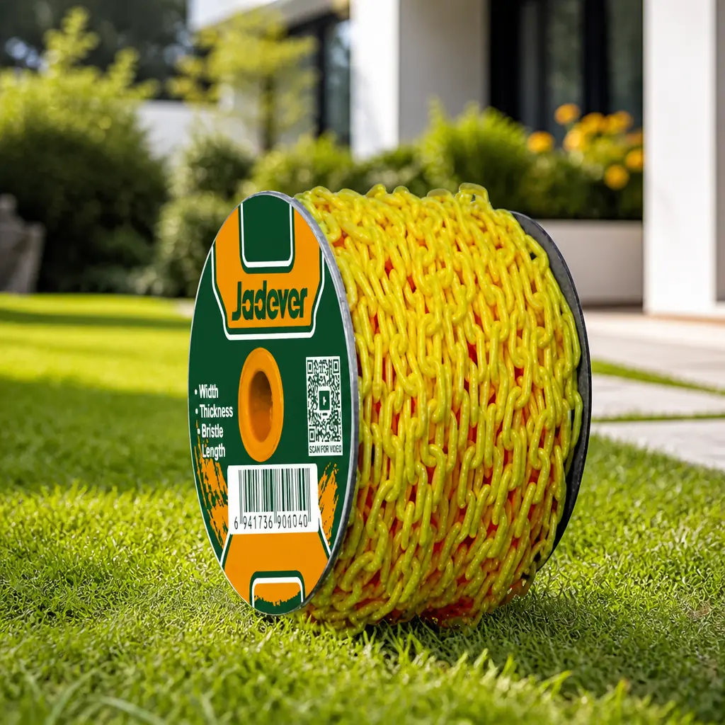 Cadena plastica amarilla 6mm x 25m Jadever Carrete