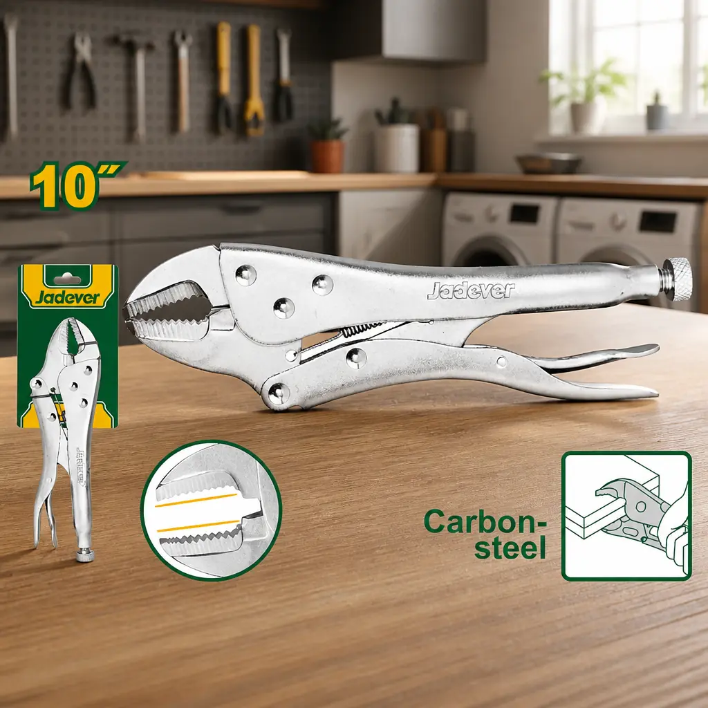 Pinza de presion recta 10" Jadever Blister