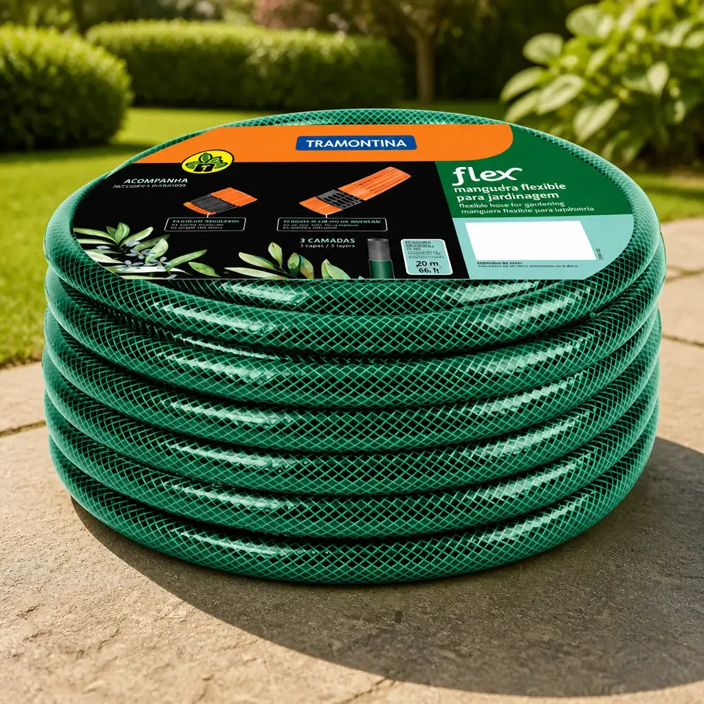 Manguera para jardin Flex Verde x 20m con Accesorios Tramontina*