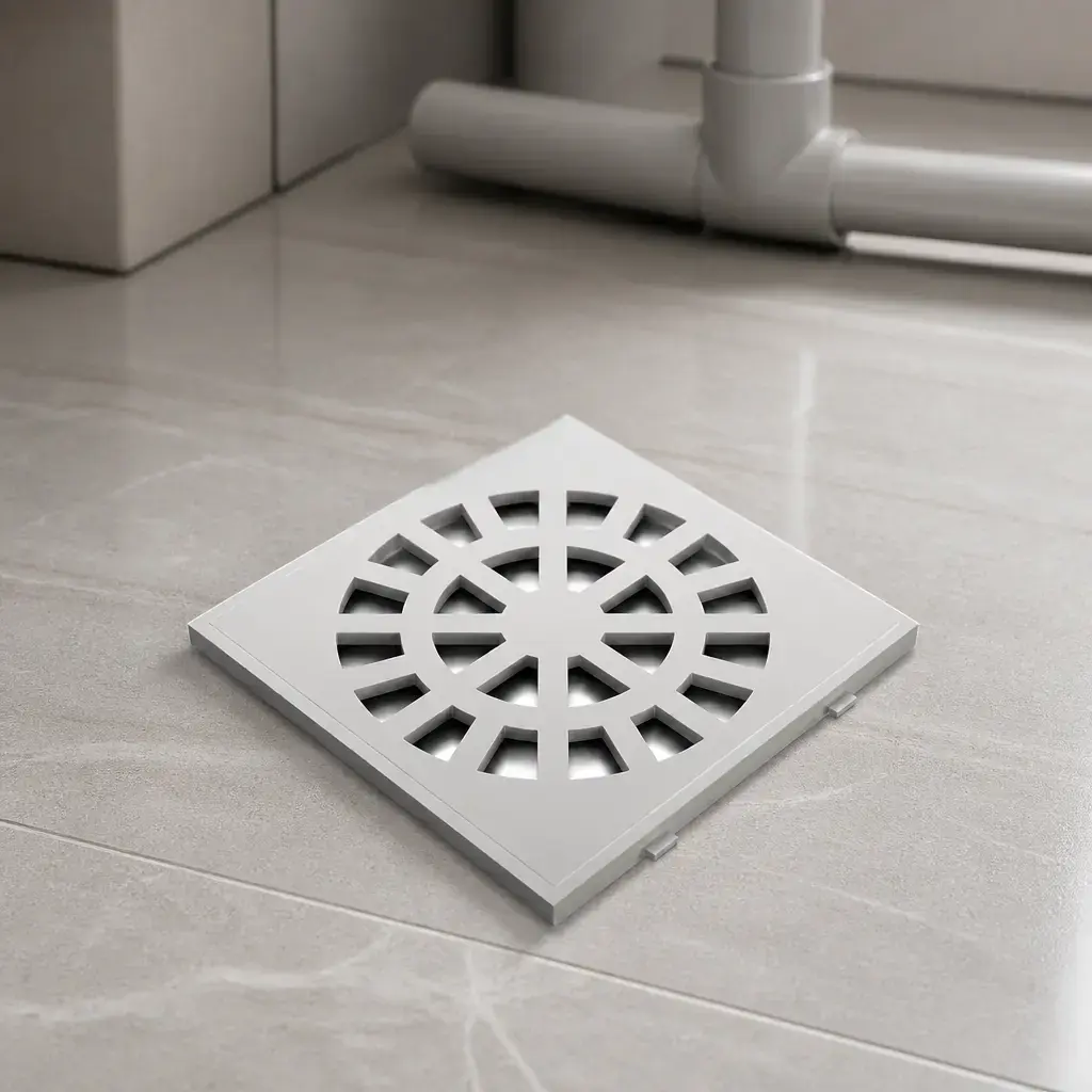 Rejilla plast. para Registro 10x10cm con marco DUKE