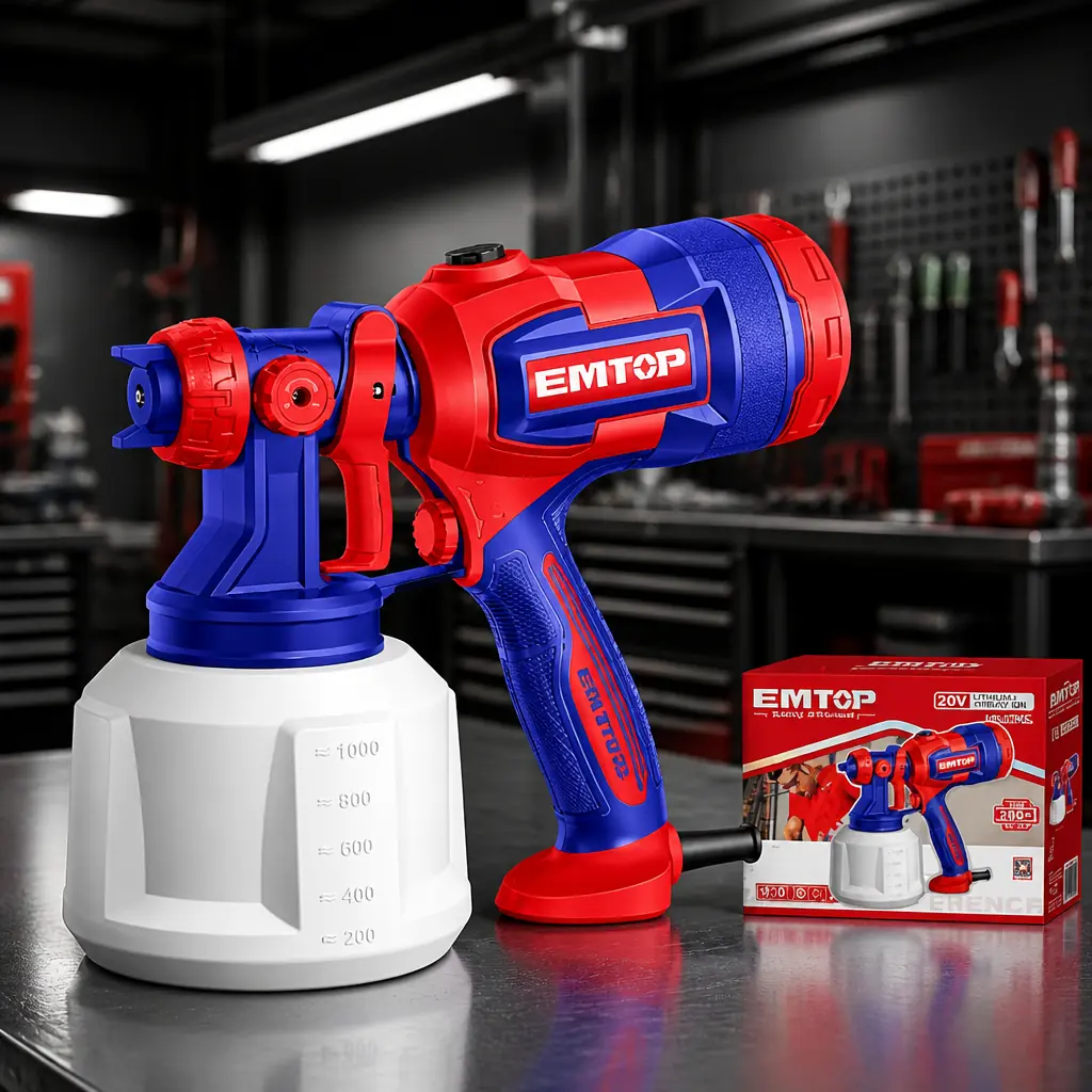 Pistola de Pintar electrica 530W 1000ml. Emtop