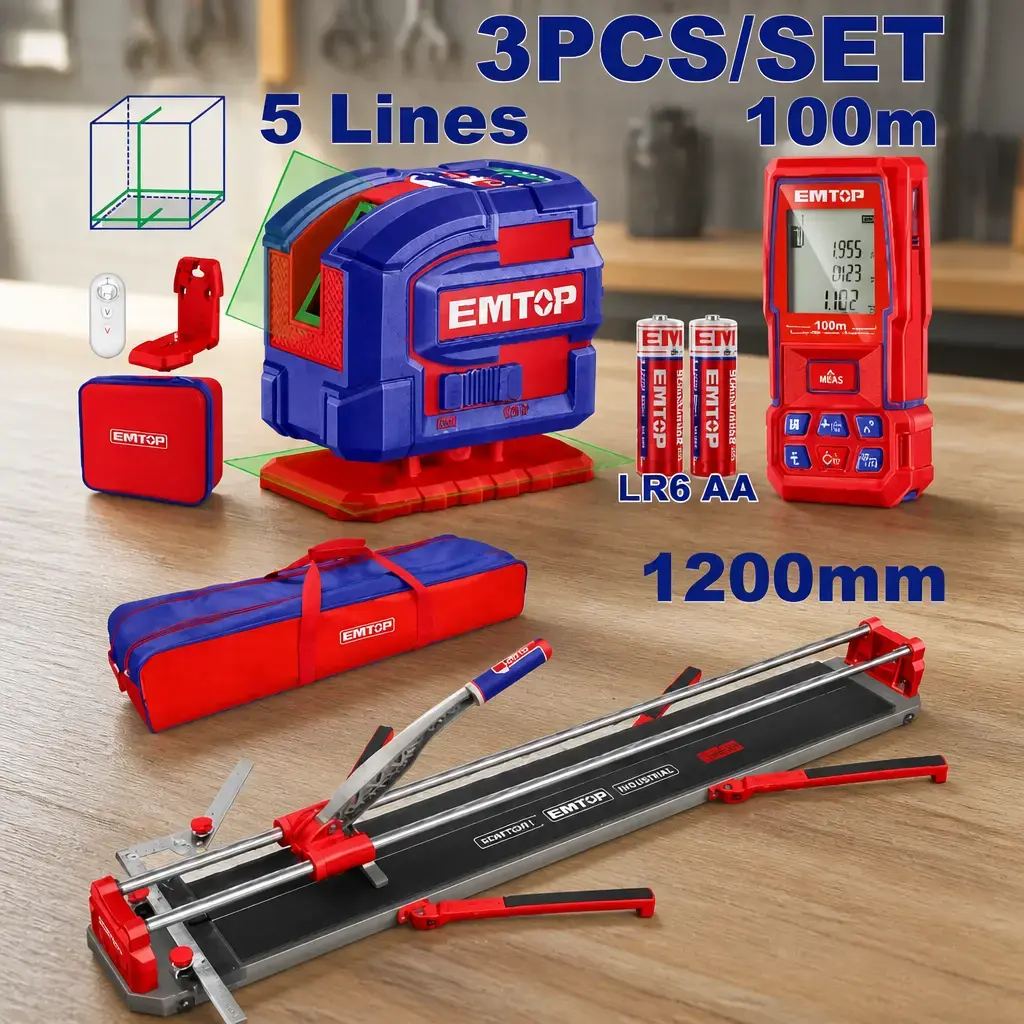 Kit cortador 120cm + Auto nivel + Med. Laser. (B) Emtop*