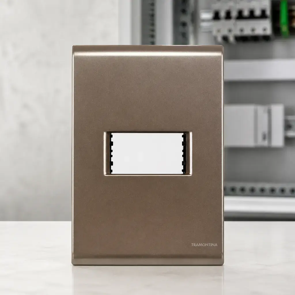 Placa 4X2 1 Modulo Horizontal Dorada LIZ x un.