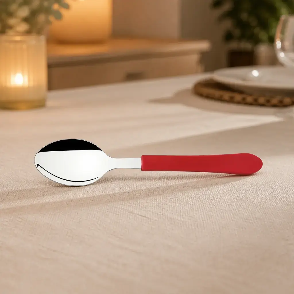 Cuchara p/ postre Rojo Leme xUn.