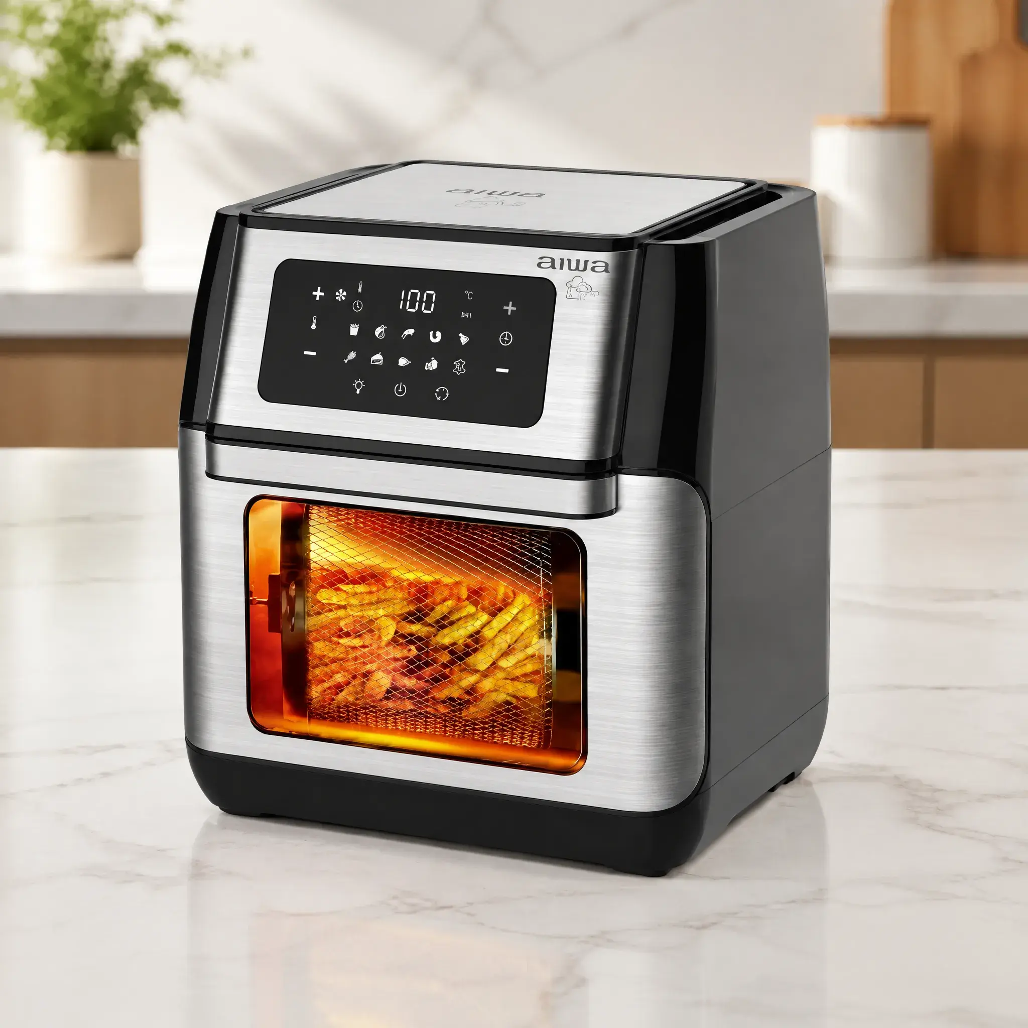 Horno con Freidora de Aire AIWA 12L 1500W multifunciones
