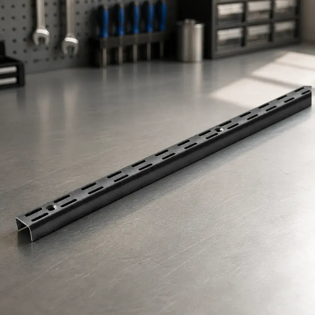 Riel p/ mensula doble negro 0.50m x1par