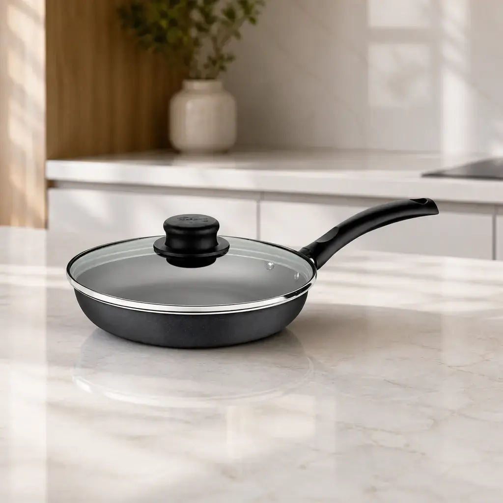 Sarten con tapa 16cm Turim Negro x Un.