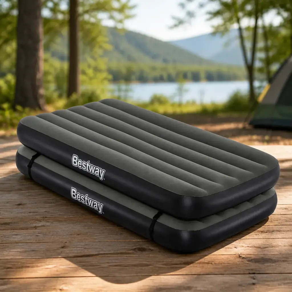 Colchon Inflable Doble 3en1 Negro 188x99x25cm Bestway
