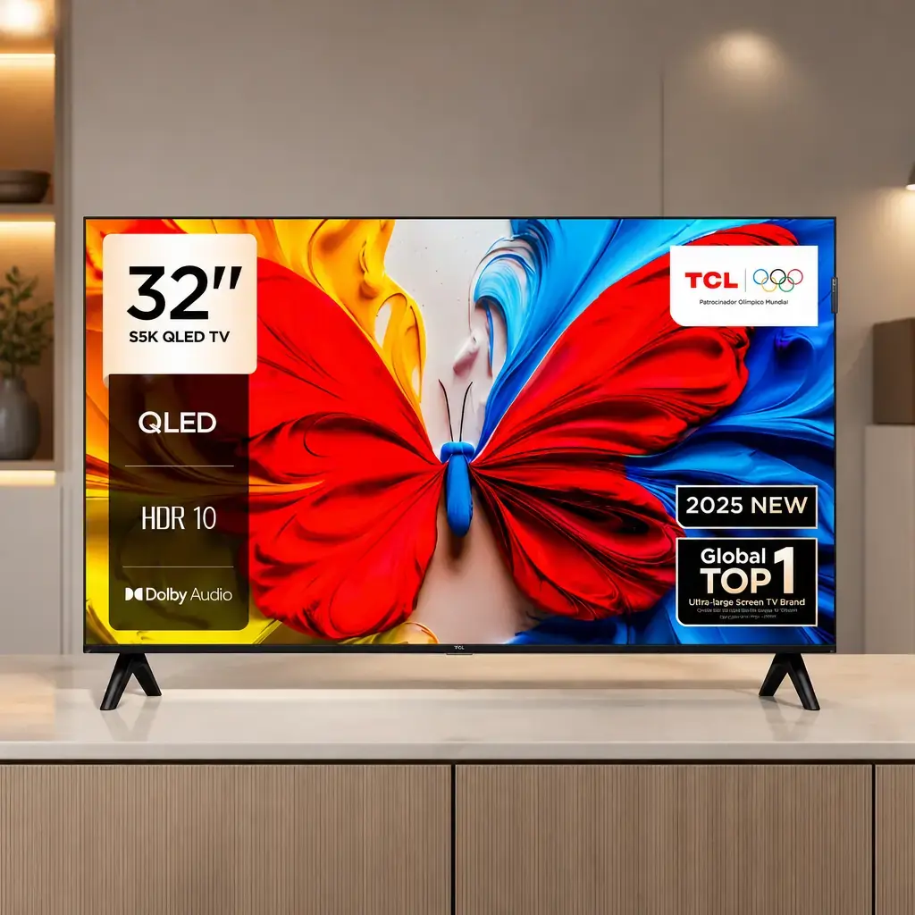 Televisor smart TCL 32" Google TV 2K QLED HDR Frameless