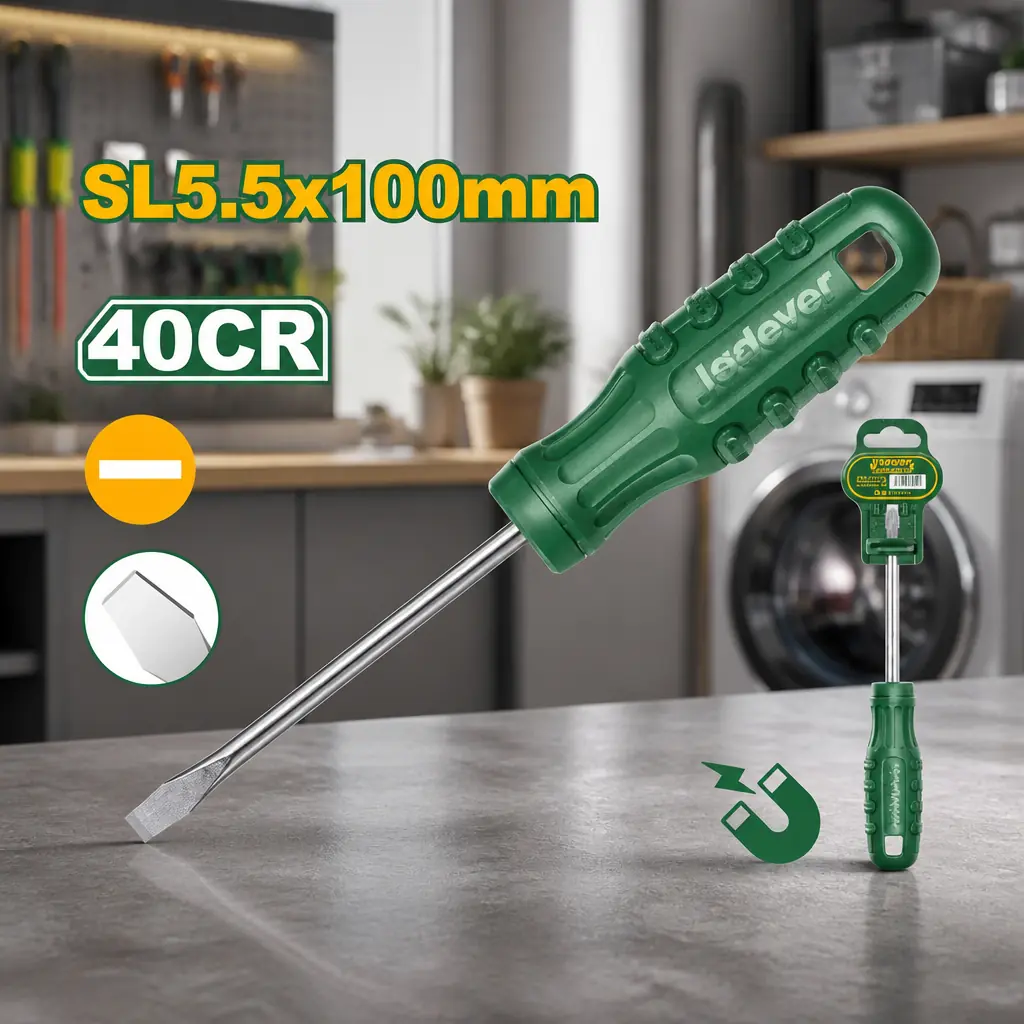Destornillador Plano 5x100mm (3/16x4") Jadever x Un.