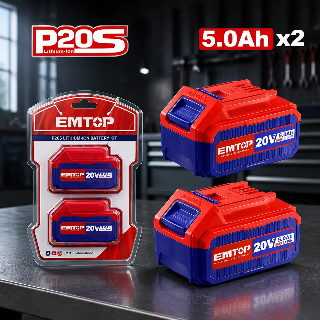 Kit 2x Baterias. 20V 5.0Ah. Emtop