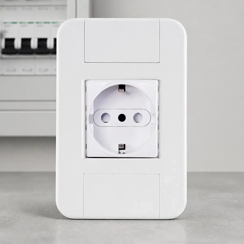 Placa + 1 Schuko 16A Blanco TABLET